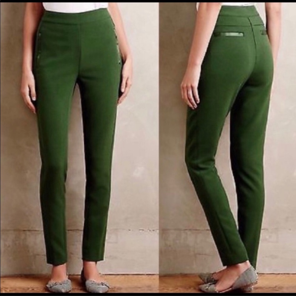 Anthropologie Cartonnier Green high waisted pants